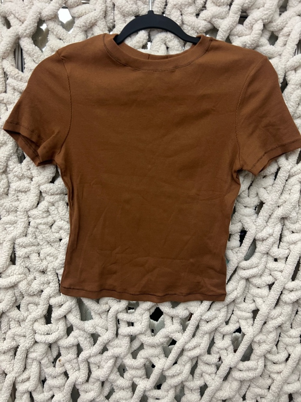 SKIMS COTTON RIB T-SHIRT NWT - CHAI